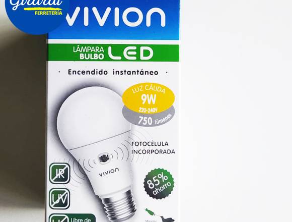 Bombilla LED 9w con sensor luz incorporado  E104