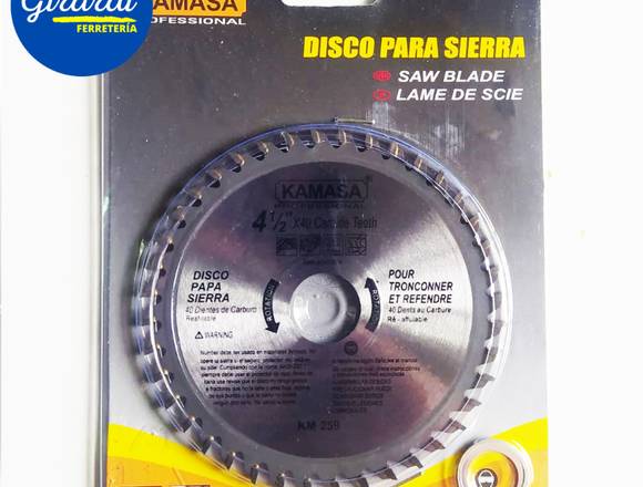 Disco para sierra 4 pulgada 1/2, Madera. F115