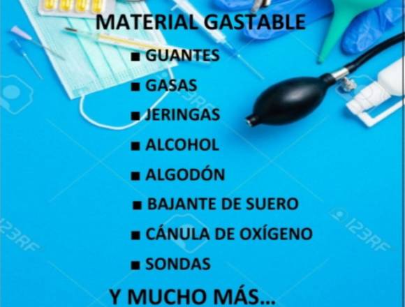 Guantes de látex, alcohol (Material Gastable)