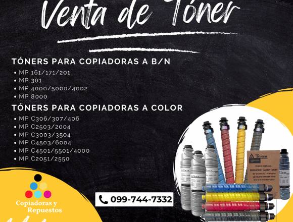 VENTA DE TONER PARA COPIADORA RICOH