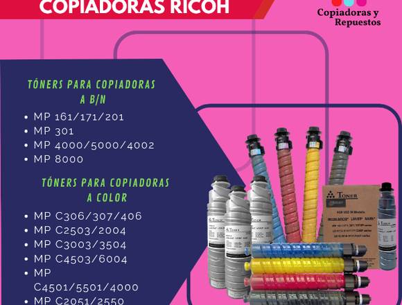 VENTA DE TONER PARA COPIADORAS RICOH 