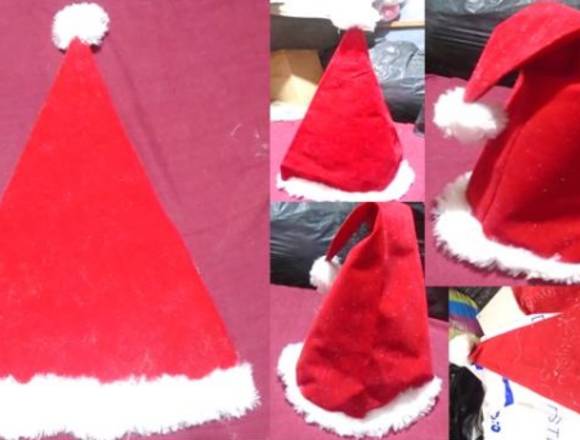 Gorro Navideño Unisex Tradicional Rojo $0.65ctvs