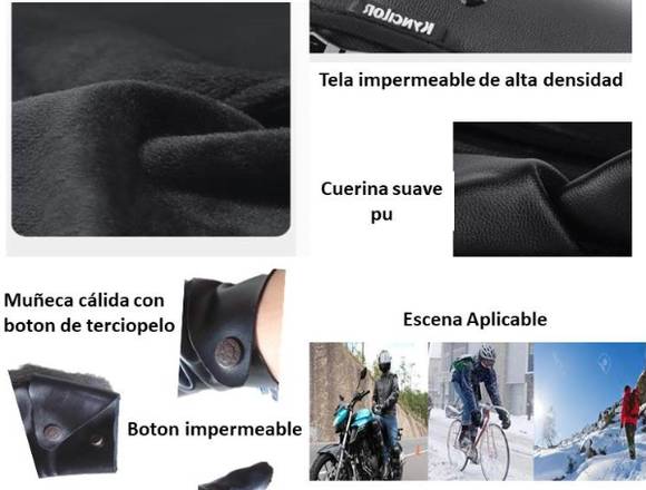 Guantes Cuerina Cálida Simples Tacticos Impermeabl