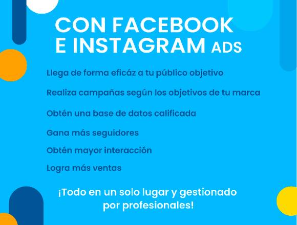 Campañas publicitarias Facebook e Instagram