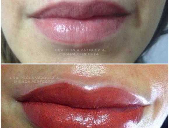 Delineado Permanente de Labios Relleno, Sombreado 