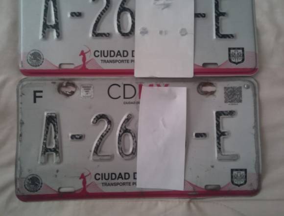 Placas para taxi tipo A