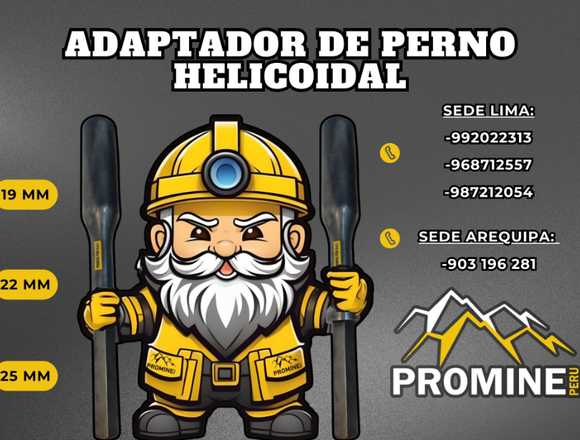 PRODUCTOS MINEROS - ADAPTADOR DE PERNO HELICOIDAL