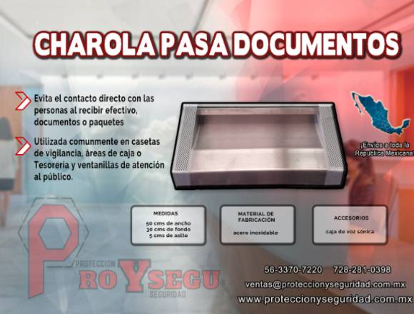 CHAROLA PASA DOCUMENTOS