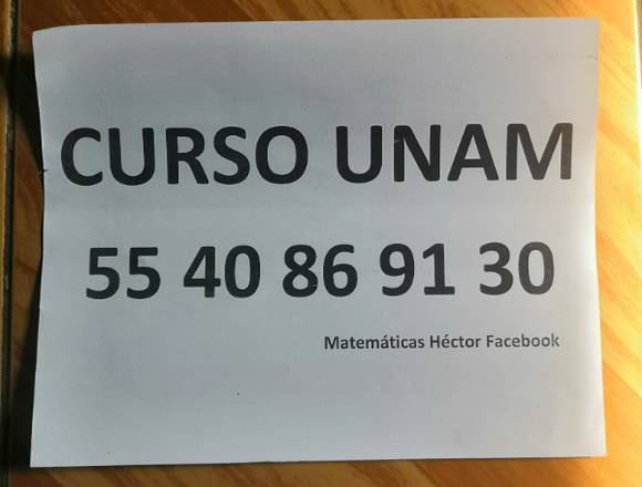 Curso de ingreso a la Universidad   5540869130 