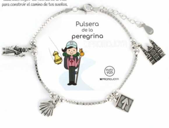 Pulsera Peregrina Con Colgantes Plata Rodiada 925