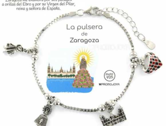 Pulsera Zaragoza Señora Con Colgantes Plata 925mm