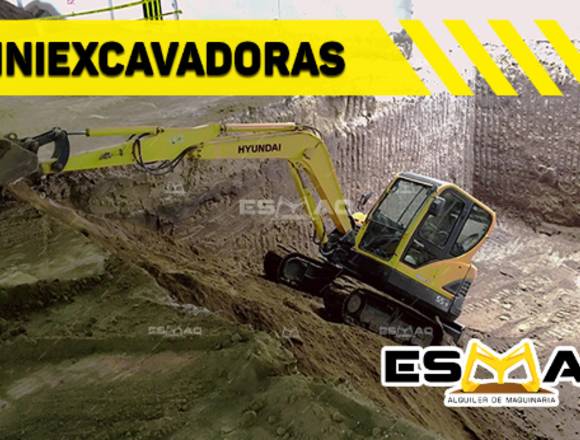 Miniexcavadora de Oruga de Alquiler, 6 Toneladas