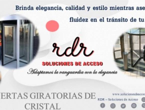 puertas giratorias de cristal 