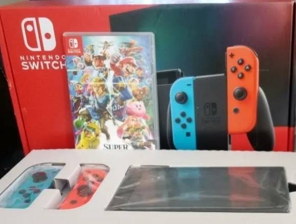 Nintendo Switch 4 juegos más estuche