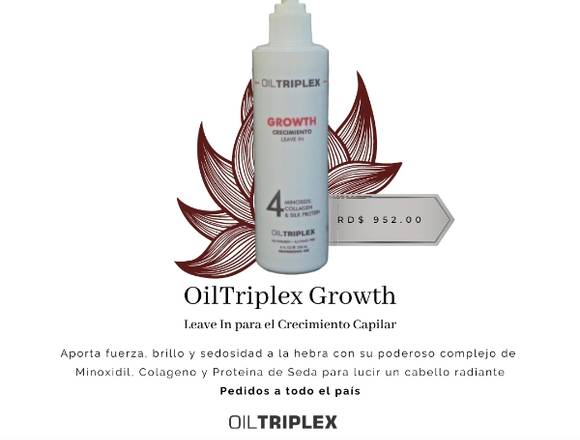 Oiltriplex Growth Leave In Crecimiento Capilar