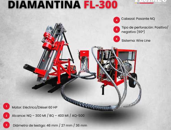 DIAMANTINA FL-300 MAQUINARIA PARA GEOLOGÍA  👷⛏