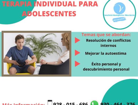 TERAPIA PSICOLÓGICA PARA ADOLESCENTES