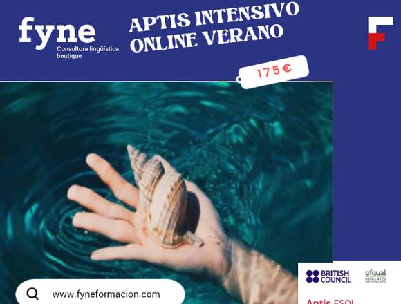 CURSOS APTIS INTENSIVOS ONLINE VERANO