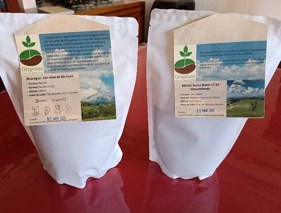 Orígenes. Cafés de especialidad.