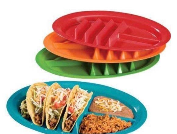 Platos  🇺🇸  para servir taco  de 🌮 