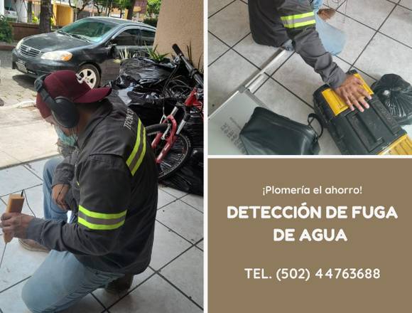 Detección de fuga de agua con aparato electrónico 