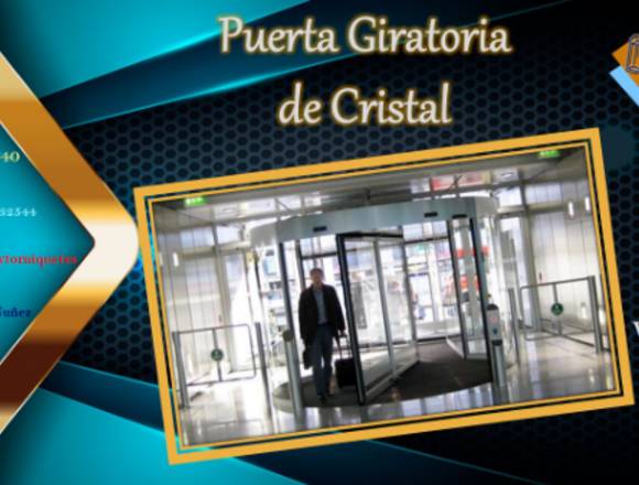 puerta giratoria de Cristal