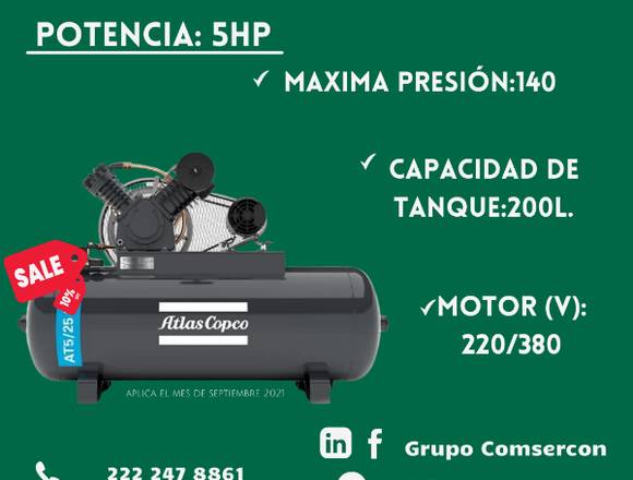 compresor de 5Hp Atlas Copco