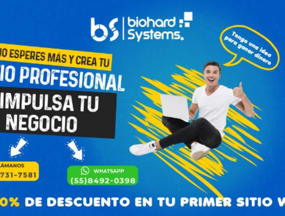 20% en tu primer sitio web