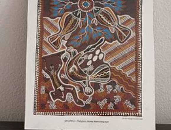 LITOGRAFÍA DE ARTE ABORIGENAS AUSTRALIANA, DE 1995