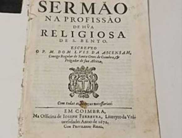 LIBRO ANTIGUO DE 1672,DE LUIS DA ASCENSAO,SERMAO