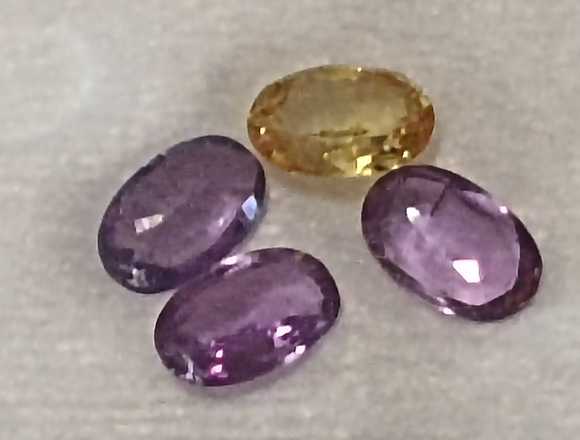 4 PIEDRAS PRECIOSAS,ZAFIRO,MORADO-AMARILLO,1,99 CT