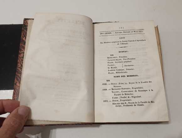 LIBRO ANTIGUO DE CIENCIA Y NATURALEZA DE 1852