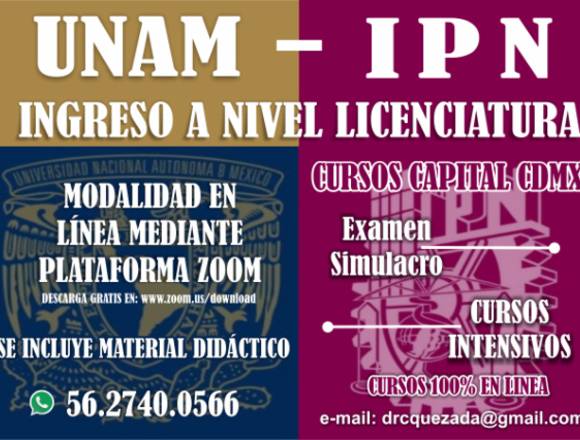 Cursos Ingreso IPN UNAM