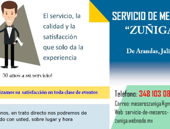 Servicio de meseros Zuñiga