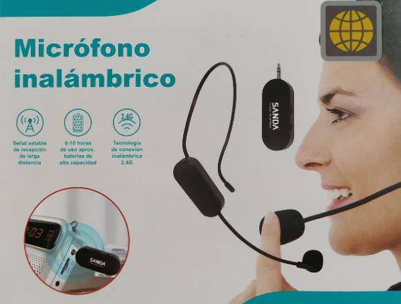 MICROFONO INALAMBRICO TIPO DIADEMA 2,4G