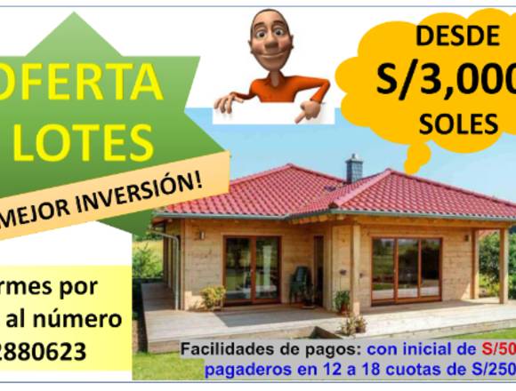 Venta de lotes a S/3000 - Campoverde, Ucayali