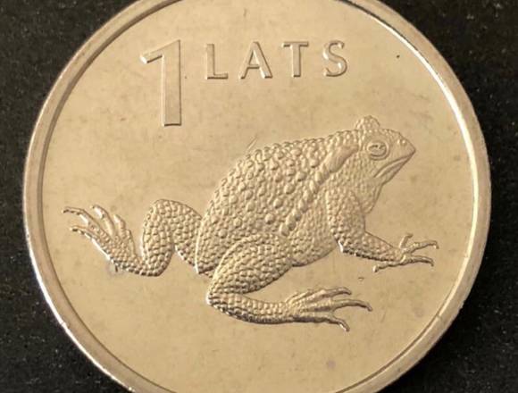 Moneda de Letonia 1 lats 2010 (nueva)