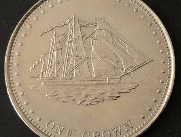 Moneda de Tristan da Cunha 1 crown 2008 (nueva)