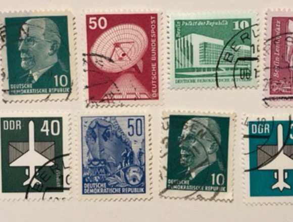 Lot of 10 CTO stamps with g.o. from Germany-varied