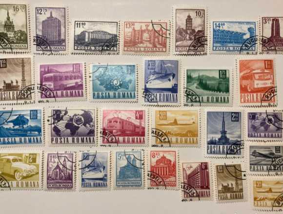 Lot of 28 CTO stamps with g.o. Romania- varied