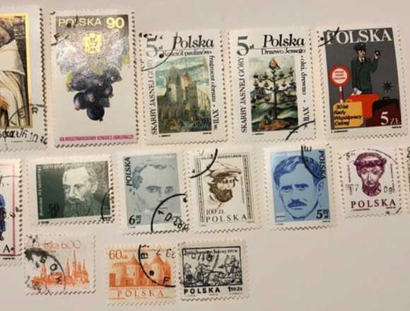 Lot of 15 CTO stamps with g.o. from Poland- varied