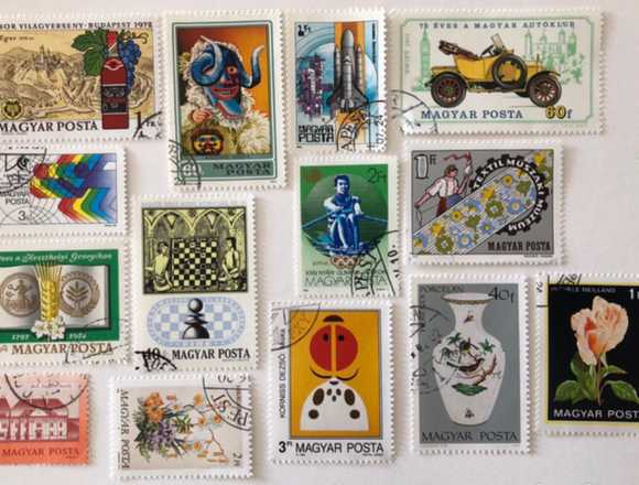 Lot of 14 CTO stamps with g.o. Hungary- varied