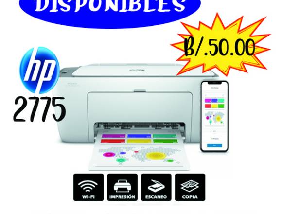 hp2775 de wifi con tintas