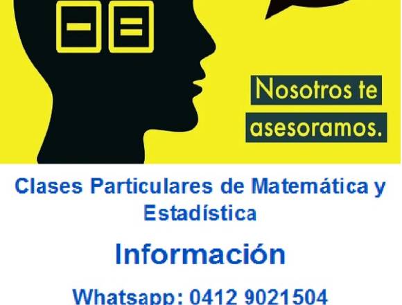 Se dictan clases de matemática y estadística 