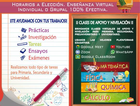 Clases Virtuales de Nivelación y Apoyo