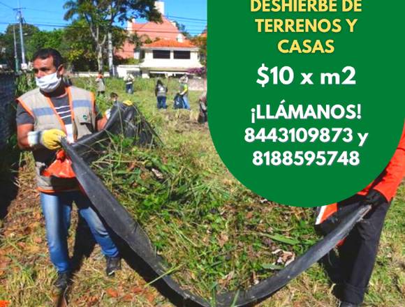 DESHIERBE DE TERRENOS Y CASAS