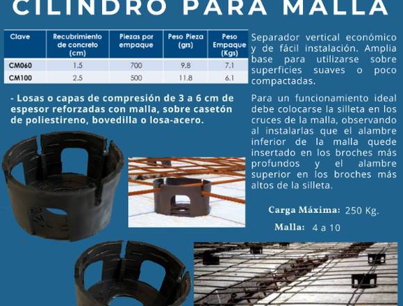 CILINDRO PARA MALLA 