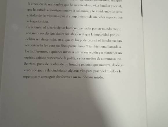 Un mundo sin miedo de Baltasar Garzón 