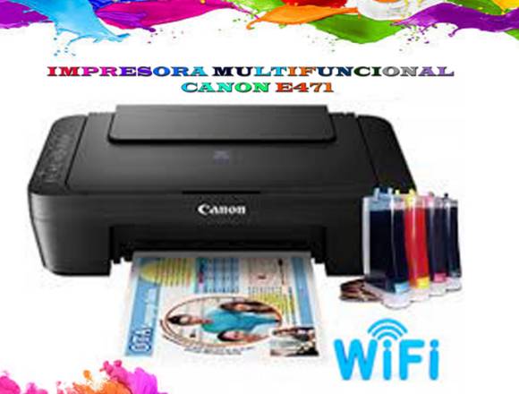 impresora canon e471 con wifi y sistema continuo