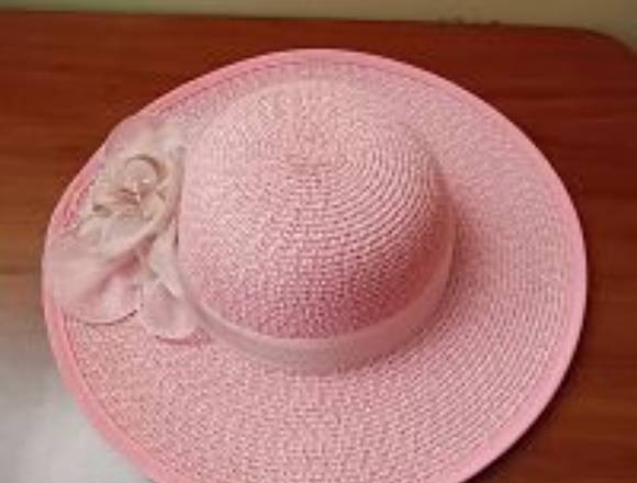 Sombrero de  Hilo color Rosa.